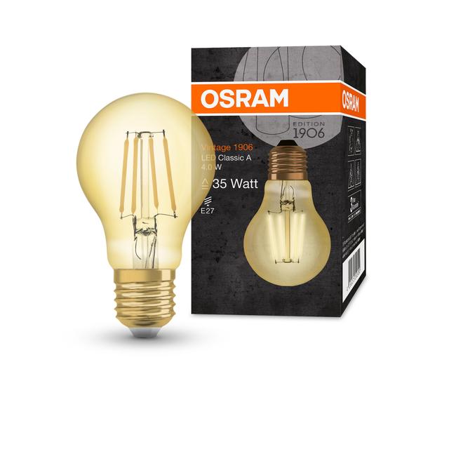 Żarówka LED Vintage 1906 LED CL A FIL GOLD 35 non-dim 4W/824 E27 4058075293090 LEDVANCE