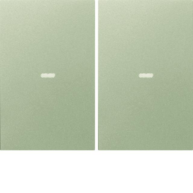 BERKER KNX e/s K.x Klawisze z soczewką do modułu przycisku podwójnego stal szlachetna lakierowana. 80960373 HAGER