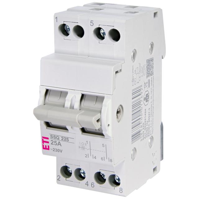 Przełącznik trójpołożeniowy modułowy 25A 2P SSQ 225 002421424 ETI