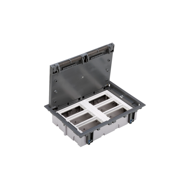 Simon Connect Puszka podłogowa S500 6-modułowa 12x K45 gł. 70mm szary