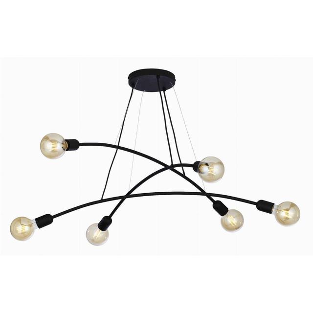 TK-Lighting lampa wisząca Helix 6xE27 max 60W czarna