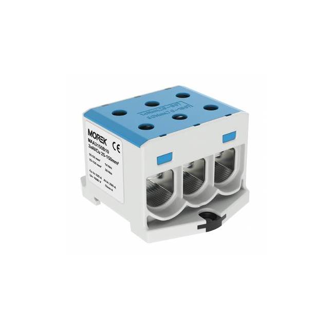 MAA3150B10 Złączka szynowa gwintowa AL/CU/ 25 - 150 mm2/ TS 35 / 1 tor, 6 otw. zaciskowych, OTL150-3