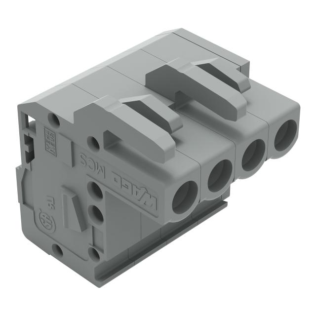 MCS-MIDI Classic gniazdo kątowe 4-bieg. szare raster 5 mm /100szt./ WAGO