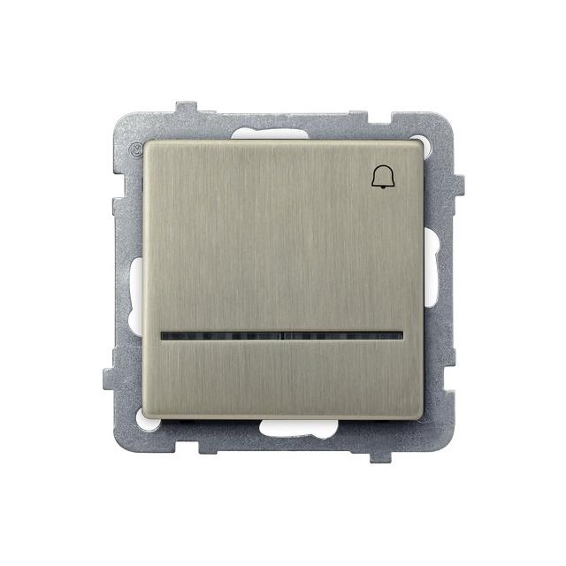 SONATA Łącznik zwierny  dzwonek  z podświetleniem niebieskim - kolor nowe srebro