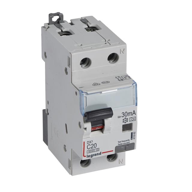 Wyłącznik Różnicowo-Nadprądowy 2P 20A C 0,03A Typa P312 DX3 411062 LEGRAND