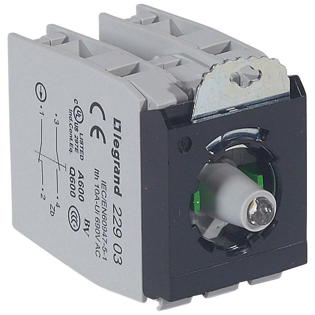 Osmoz Korpus Komplet Główka Podświetlana Biała 230 V 2R/Z + Uchwyt Potrójny Zaciski Śrubowe 022990 LEGRAND