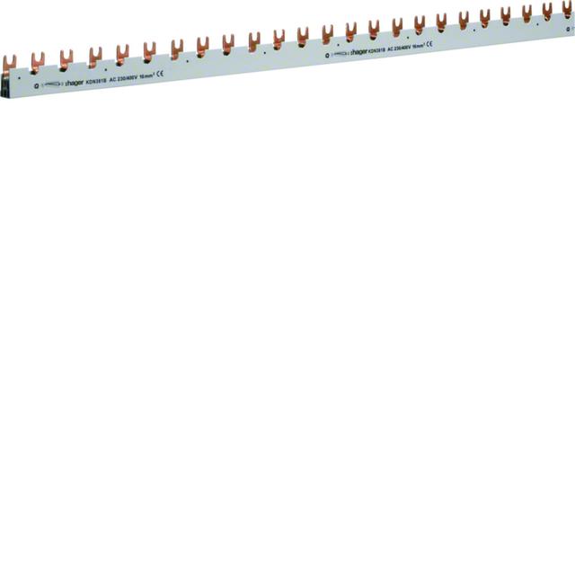 Szyna grzebieniowa widełkowa pozioma 3P 16mm2 59M KDN381B HAGER