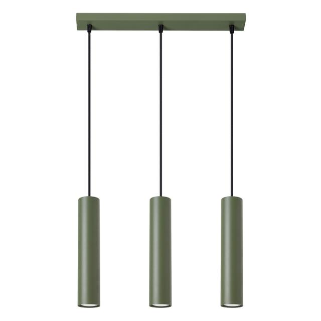 Sollux Lampa wisząca LAGOS 3L zielona oliwka SL.1486