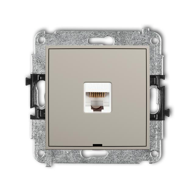 ICON Mechanizm gniazda komputerowego pojedynczego 1xRJ45, kat. 5e, 8-stykowy, bez pola opisowego tau