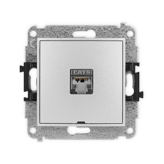 ICON Mechanizm gniazda komputerowego pojedynczego 1xRJ45, kat. 5e, ekranowany, 8-stykowy, bez pola o