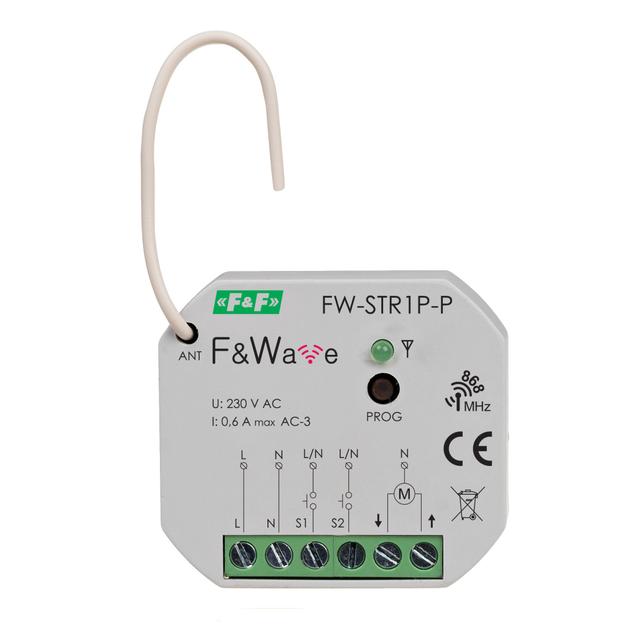 Radiowy sterownik rolet 230V do puszki montażowej fi60 85-265V AC/DC multifunkcyjny do montażu podtynkowego FW-STR1P-P F&F