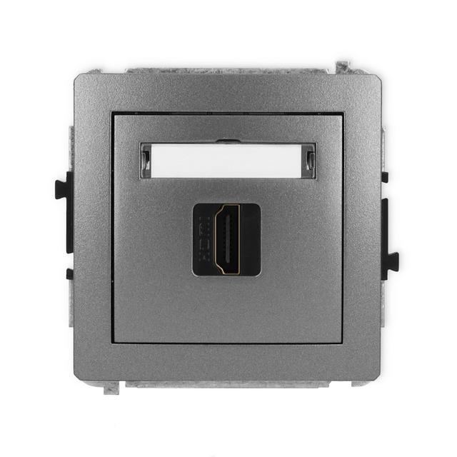 DECO Mechanizm gniazda pojedynczego HDMI 2.0 grafitowy