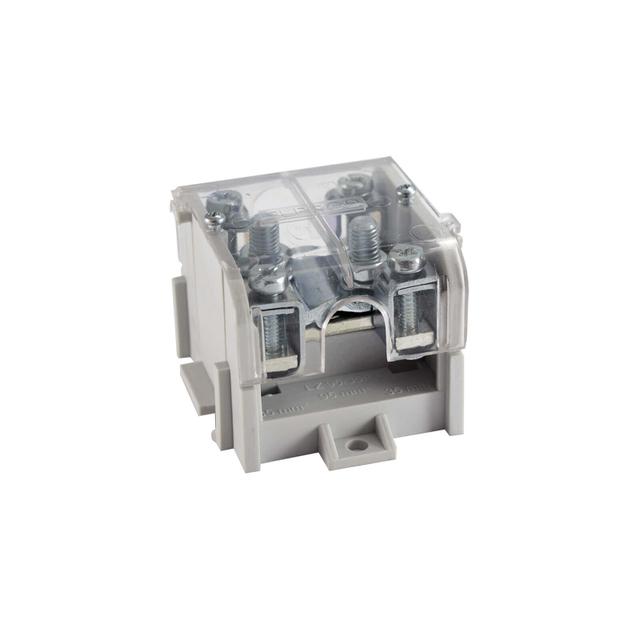 LZ1*95/35P ,  Odgałęźnik instalacyjny 1-segmentowy (zacisk: 1x95mm2 - 4x35mm2)/ z pokrywą, szary