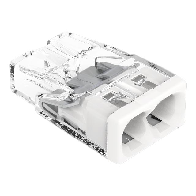 Szybkozłączka 2x 0,5‑2,5mm2 transparentna / biała 2273‑202 /100szt./ WAGO