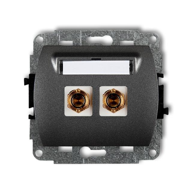 TREND Mechanizm gniazda głośnikowego pojedynczego (typu banan - czerwony i czarny, pozłacany, 4 mm2,