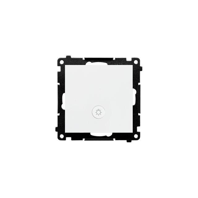 Simon 55 Przycisk zwierny /światło/ z podświetleniem LED szybkozłączka Biały mat TS1L.01/111 KONTAKT