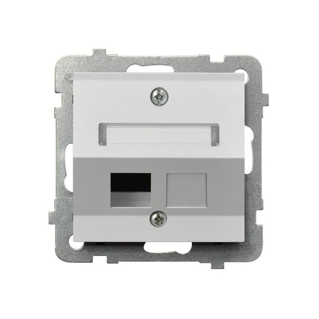 SONATA Obudowa gniazda pojedynczego typu Keystone skośna - kolor biały