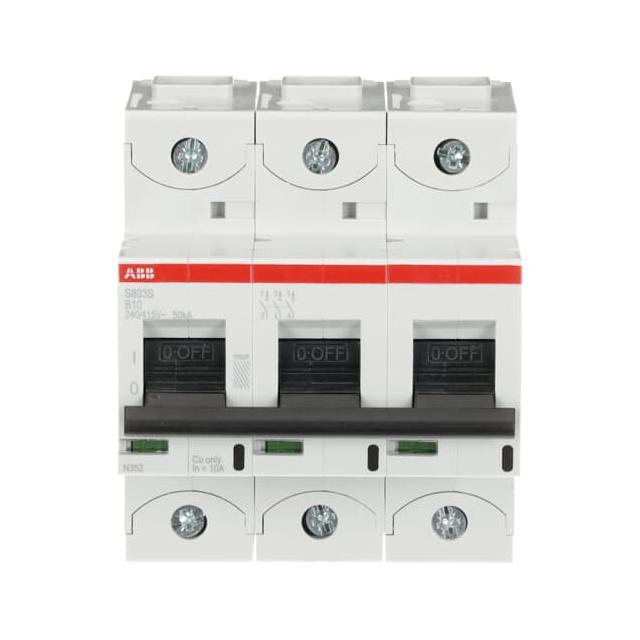 S803S-B10 Wyłącznik nadprądowy 50kA 3P B10A 2CCS863001R0105 ABB