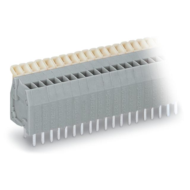 Złączka do płytek drukowanych przycisk 0,5mm2 RM 2,5mm 16-bieg szara /25szt./ 234-216 WAGO
