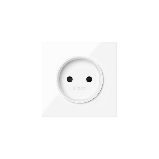 Simon 100 Pokrywa do gniazda bez uziemienia biały