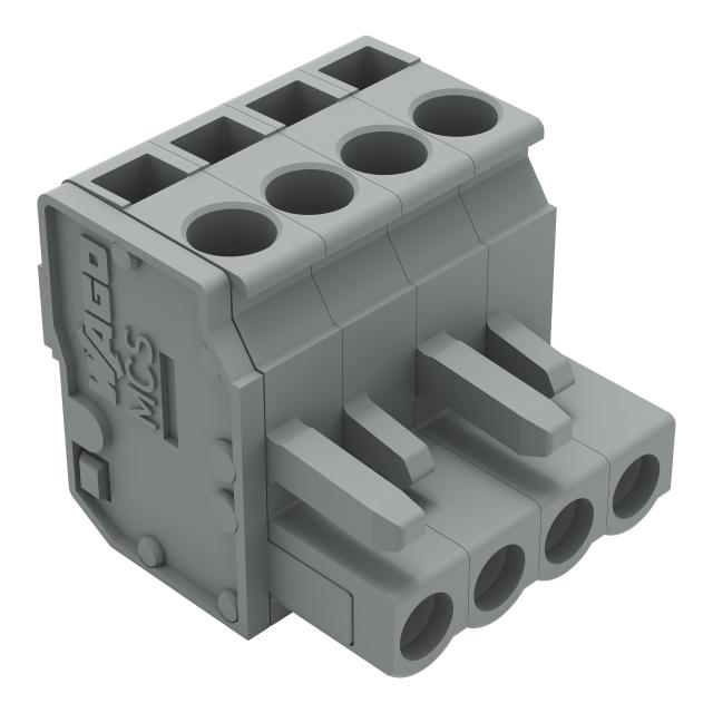Gniazdo MCS‑MIDI Classic kątowe 4‑biegunowe szare raster 5mm 232‑204/026‑000 /100szt./ WAGO