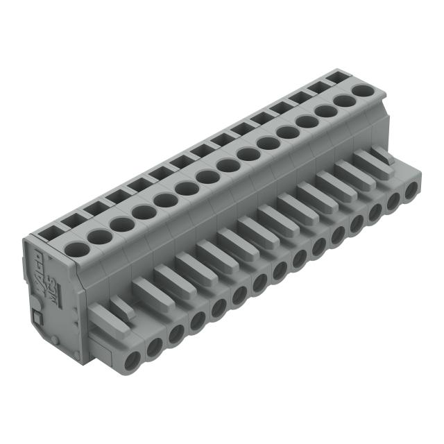 kątowy wtyk sprężynowy raster 5 mm 15-torowy /25szt./ WAGO