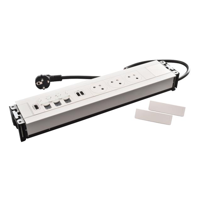 INCARA: MULTILINK - 3X2P+Z / USB A+C / 3XRJ45 / HDMI - 2,0 M-BIAŁY, Legrand