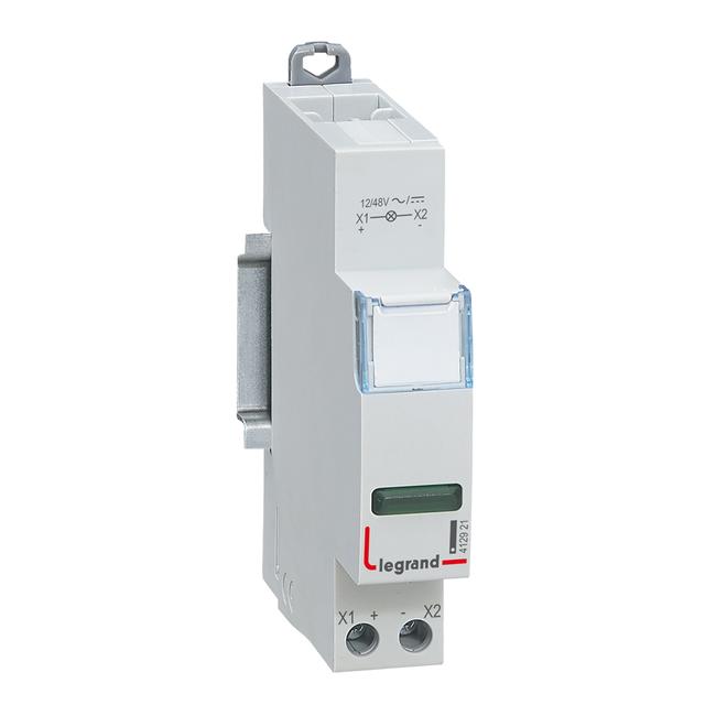 LAMPKA POJEDYNCZA LED ZIELONA 12/48V, Legrand