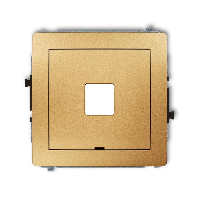 DECO Mechanizm gniazda multimedialnego pojedynczego bez modułu, bez pola opisowego (standard Keyston