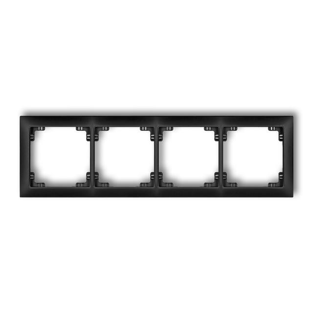 DECO Ramka poczwórna z tworzywa DECO Soft czarny mat 12DRSO-4 KARLIK