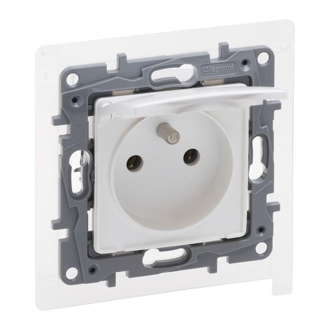 Niloe Selection - Gniazdo 2P+Z - IP44 16A - 250 V - Bez Przesłony Zaciski Śrubowe Perła 762461 LEGRAND