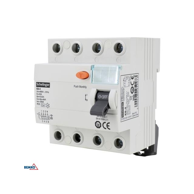 WYŁĄCZNIK RÓŻNICOWOPRĄDOWY A 4P 63A 30mA SCHELINGER