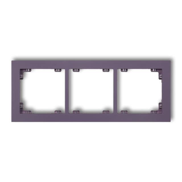 DECO Ramka uniwersalna potrójna z tworzywa DECO Pastel Matt wrzosowa