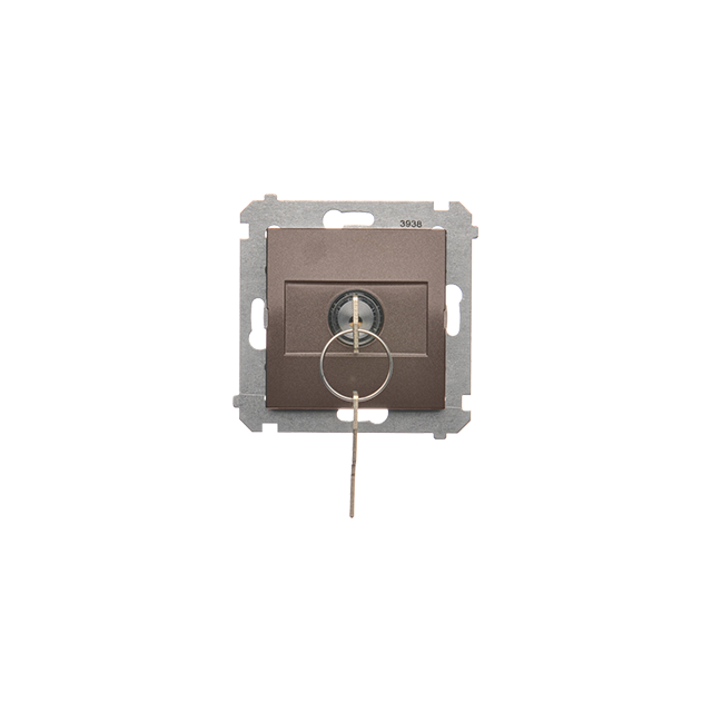 Simon 54 Łącznik na kluczyk chwilowy – przycisk 2 pozycyjny „0-I” styk N/O 5 A 250. Możliwość wyjęci