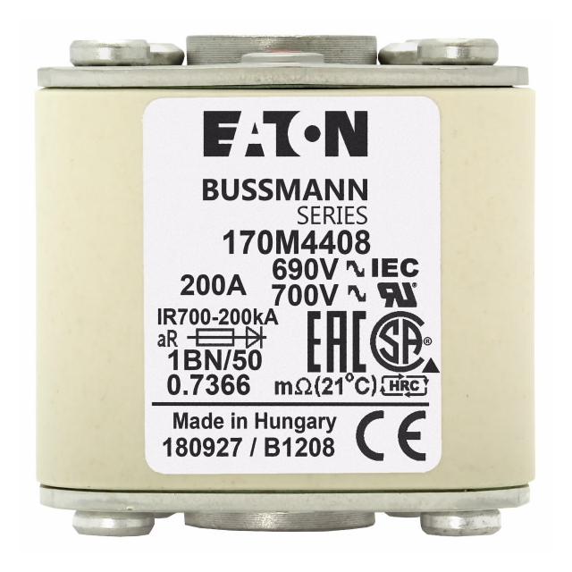 FUSE 200A 690V 1BN/50 AR UC Wkładka szybka 200A AC 690V rozmiar 1 53x69x51 mm aR IEC UL 170M4408 EAT