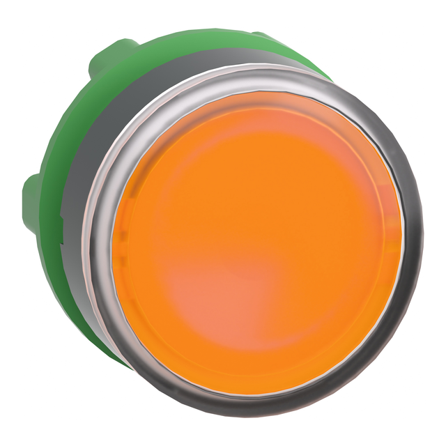 Harmony XB5 Główka przycisku płaskiego z samoczynnym powrotem, LED, pomarańczowa plastikowa