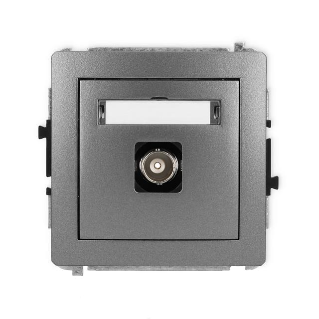 DECO Mechanizm gniazda pojedynczego BNC grafitowy