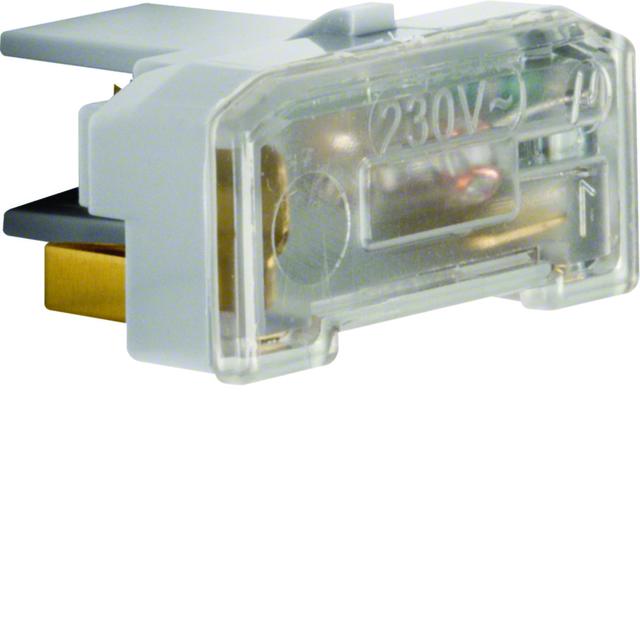 BERKER Wkładka jarzeniowa z zaciskiem neutralnym IP44 mechanizm szary 1675 HAGER