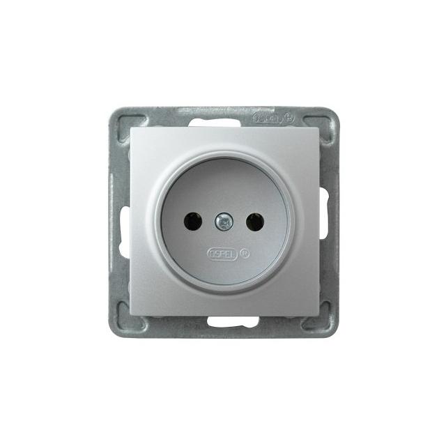 IMPRESJA Gniazdo pojedyncze - kolor srebro