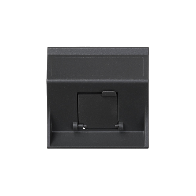 Simon Connect Płytka S500 1x RJ z osłoną skośna do adapterów MD szary grafit