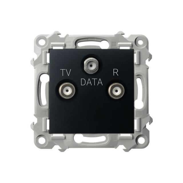 SZAFIR Gniazdo RTV-DATA - kolor czarny metalik
