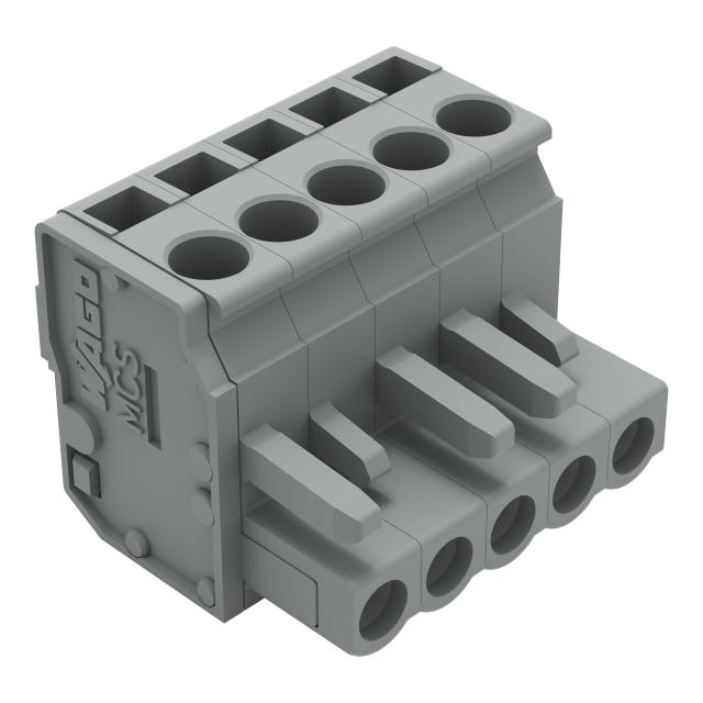 MCS-MIDI Classic gniazdo kątowe 5-bieg. szare raster 5 mm /100szt./ WAGO