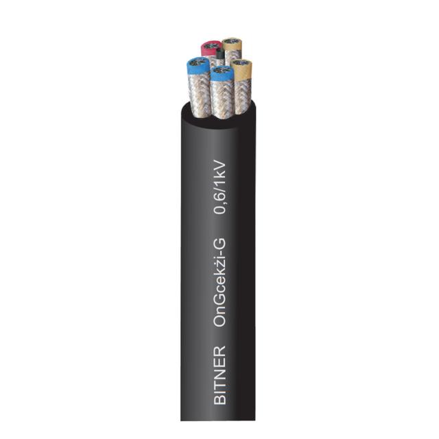 OnGcekżi-G 0,6/1kV 3x4,0+4,0+4,0 Oponowy przewód górniczy, wielożyłowy ekranowany o izolacji i oponi