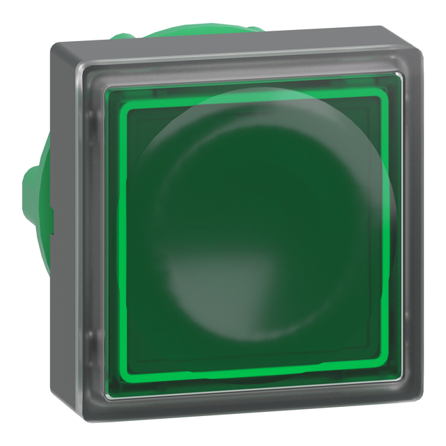Harmony XB5 Przycisk płaski kwadratowy zielony z samopowrotem LED plastikowy ZB5CW333 Schneider