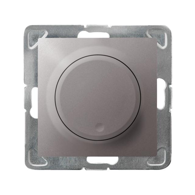 IMPRESJA Ściemniacz uniwersalny do obciążenia żarowego, halogenowego oraz LED - kolor tytan