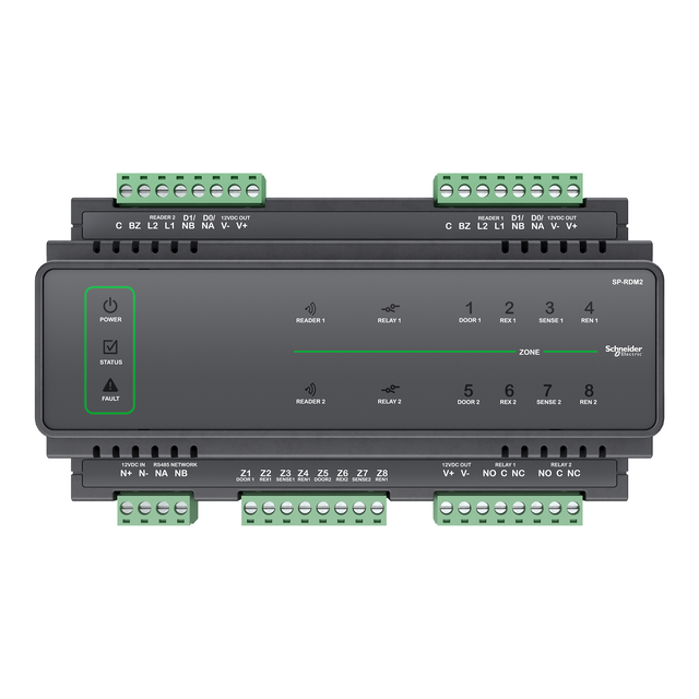 Moduł kontroli dostępu na 2 przejścia, 8 wejść nadzorowanych, 2 wyjścia DO