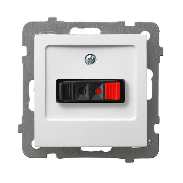 AS ANTYBAKTERYJNY Gniazdo głośnikowe pojedyncze produkt zawiera szkło fosforanowo-srebrowe - kolor b