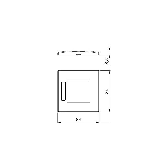 AR45-BF1 AL, Ramka Modul 45, pojedyncza