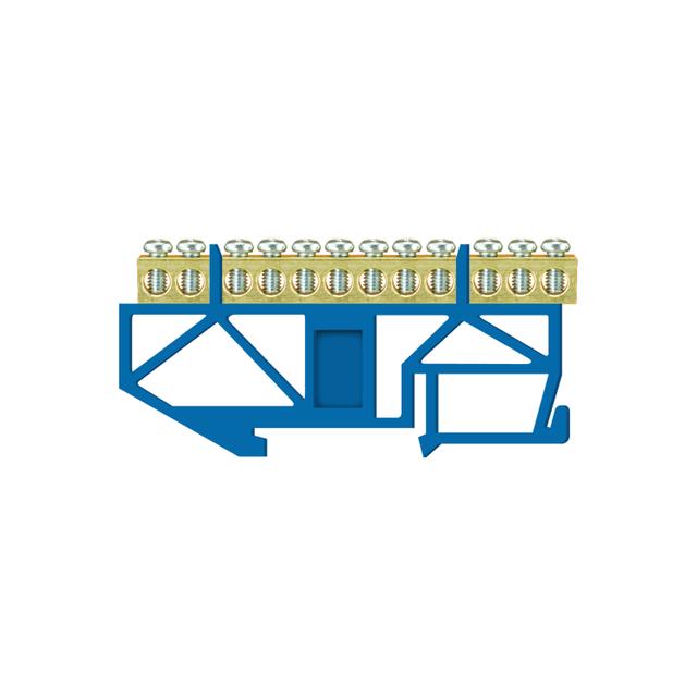 Listwa zaciskowa wysoka podstawa - 12 niebieska