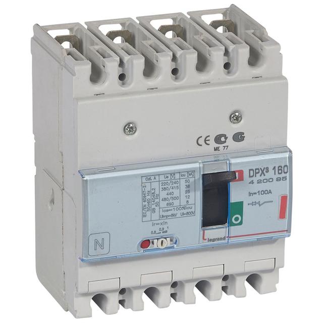 Wyłącznik DPX3 160 4P 100A 36kA 420095 LEGRAND